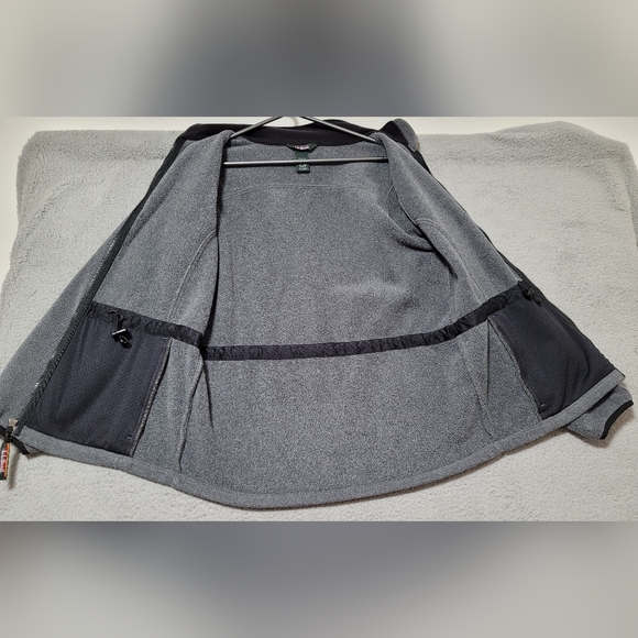 L.L. Bean Long Sleeve Gray Fleece Full Zip Jacket Small - Picture 2 of 9